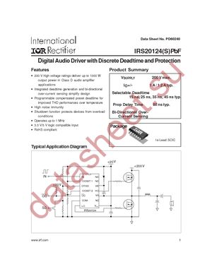 IRS20124SPBF datasheet  